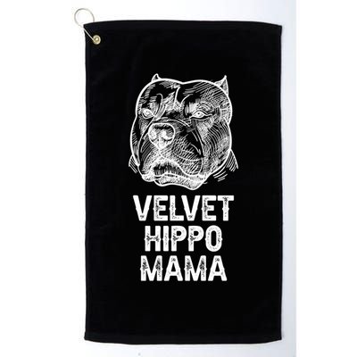 Velvet Hippo Mama Pitbull Dog Owner American Bully Pitbull Gift Golf Towel
