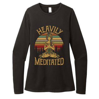 Vintage Heavily Meditated Yoga Meditation Spiritual Warrior Gift Womens CVC Long Sleeve Shirt