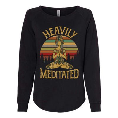 Vintage Heavily Meditated Yoga Meditation Spiritual Warrior Gift Womens California Wash Sweatshirt