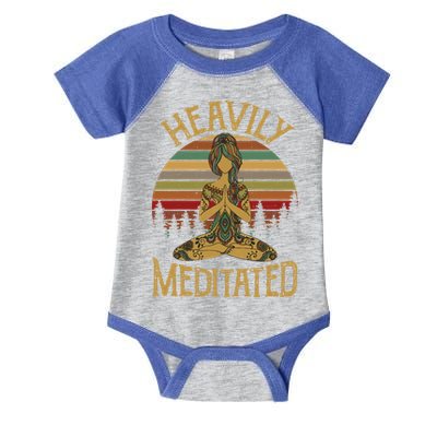 Vintage Heavily Meditated Yoga Meditation Spiritual Warrior Gift Infant Baby Jersey Bodysuit
