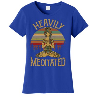 Vintage Heavily Meditated Yoga Meditation Spiritual Warrior Gift Women's T-Shirt