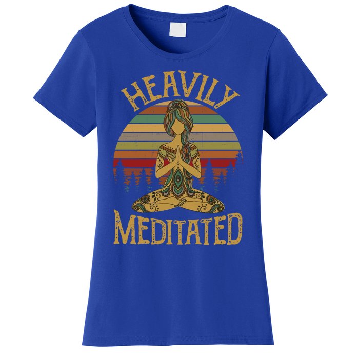 Vintage Heavily Meditated Yoga Meditation Spiritual Warrior Gift Women's T-Shirt