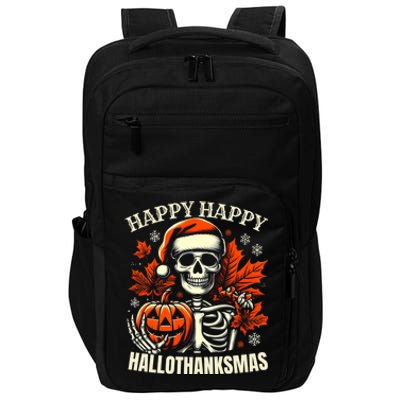 Vintage Halloween Merry Christmas Happy Hallothanksmas Great Gift Impact Tech Backpack