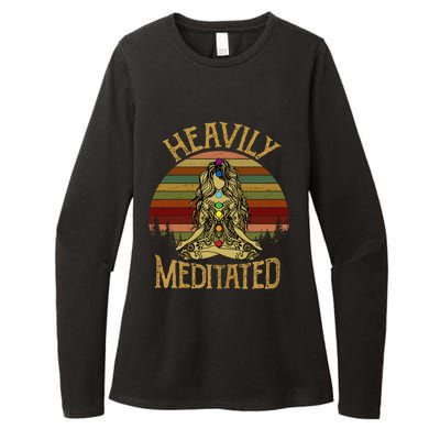 Vintage Heavily Meditated Yoga Meditation Spiritual Warrior Gift Womens CVC Long Sleeve Shirt