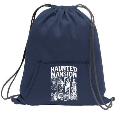 Vintage Haunted Mansion Halloween Ghost Sweatshirt Cinch Pack Bag