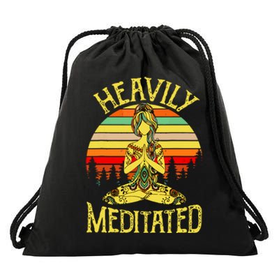 Vintage Heavily Meditated Yoga Meditation Spiritual Warrior Drawstring Bag