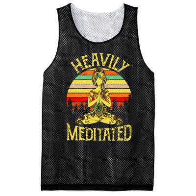 Vintage Heavily Meditated Yoga Meditation Spiritual Warrior Mesh Reversible Basketball Jersey Tank