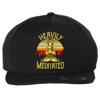 Vintage Heavily Meditated Yoga Meditation Spiritual Warrior Wool Snapback Cap