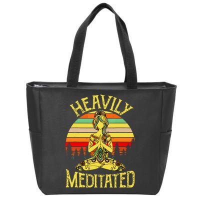 Vintage Heavily Meditated Yoga Meditation Spiritual Warrior Zip Tote Bag