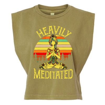 Vintage Heavily Meditated Yoga Meditation Spiritual Warrior Garment-Dyed Women's Muscle Tee