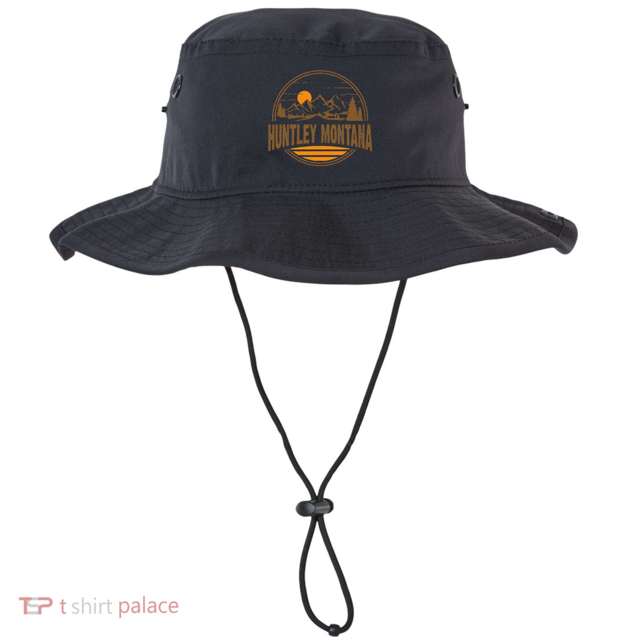 Vintage Huntley Montana Mountain Hiking Souvenir Bucket Hat