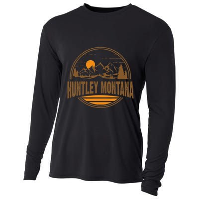 Vintage Huntley Montana Mountain Hiking Souvenir Cooling Performance Long Sleeve Crew