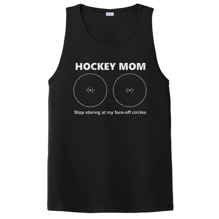 Vintage Hockey Mom Stop Staring At My Face Off Circles PosiCharge Competitor Tank