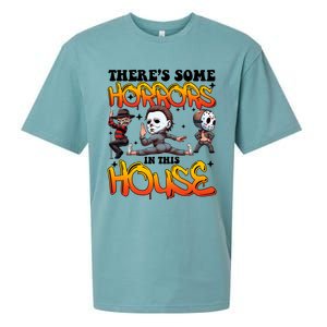 Voor Hees Myers Freddy Theres Some Horrors In This House Halloween Funny Sueded Cloud Jersey T-Shirt