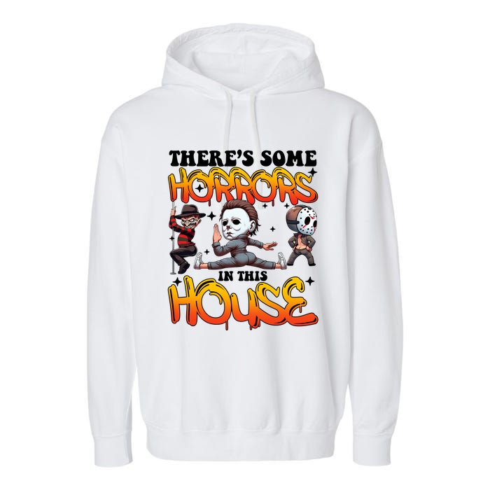 Voor Hees Myers Freddy Theres Some Horrors In This House Halloween Funny Garment-Dyed Fleece Hoodie