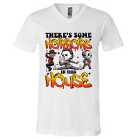 Voor Hees Myers Freddy Theres Some Horrors In This House Halloween Funny V-Neck T-Shirt