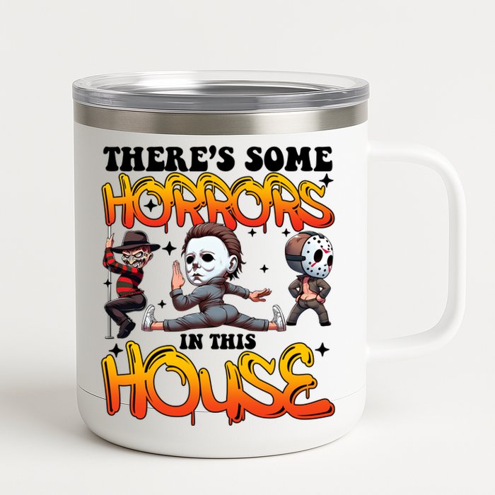 Voor Hees Myers Freddy Theres Some Horrors In This House Halloween Funny 12 oz Stainless Steel Tumbler Cup