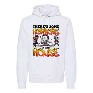 Voor Hees Myers Freddy Theres Some Horrors In This House Halloween Funny Premium Hoodie