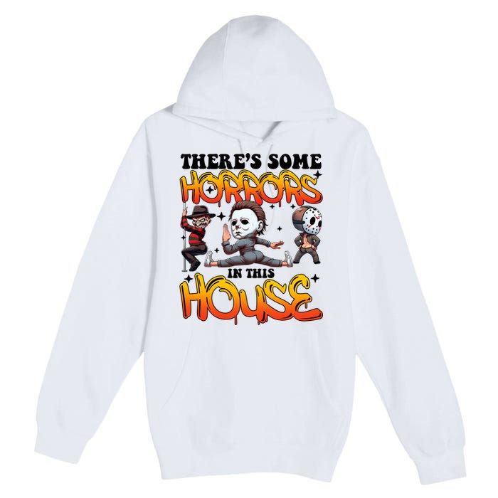 Voor Hees Myers Freddy Theres Some Horrors In This House Halloween Funny Premium Pullover Hoodie