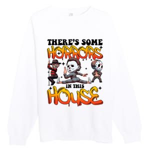 Voor Hees Myers Freddy Theres Some Horrors In This House Halloween Funny Premium Crewneck Sweatshirt