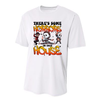 Voor Hees Myers Freddy Theres Some Horrors In This House Halloween Funny Youth Performance Sprint T-Shirt