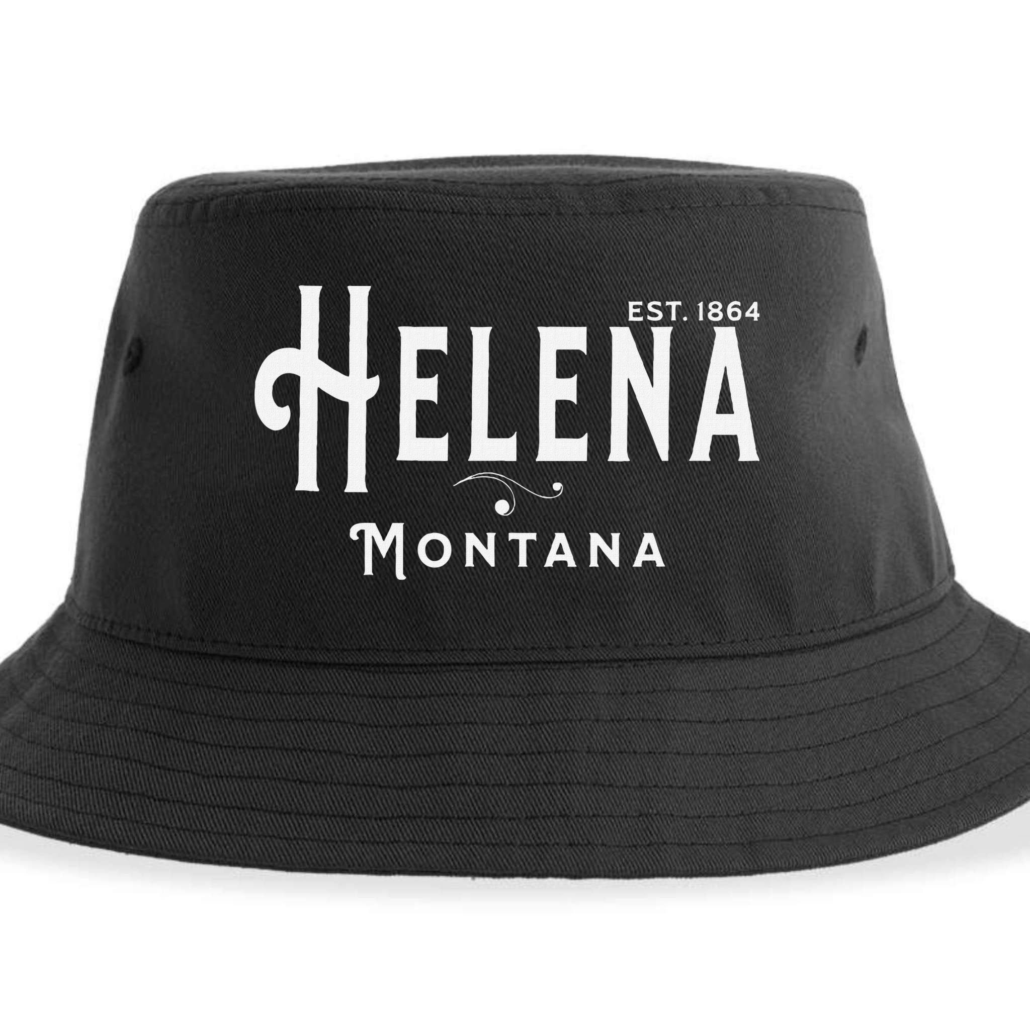 Visit Helena Montana Vintage Souvenir Design Sustainable Bucket Hat