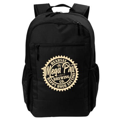 Vintage Hearsay Mega Pint Brewing Co Happy Hour Anytime Emblem Backpack