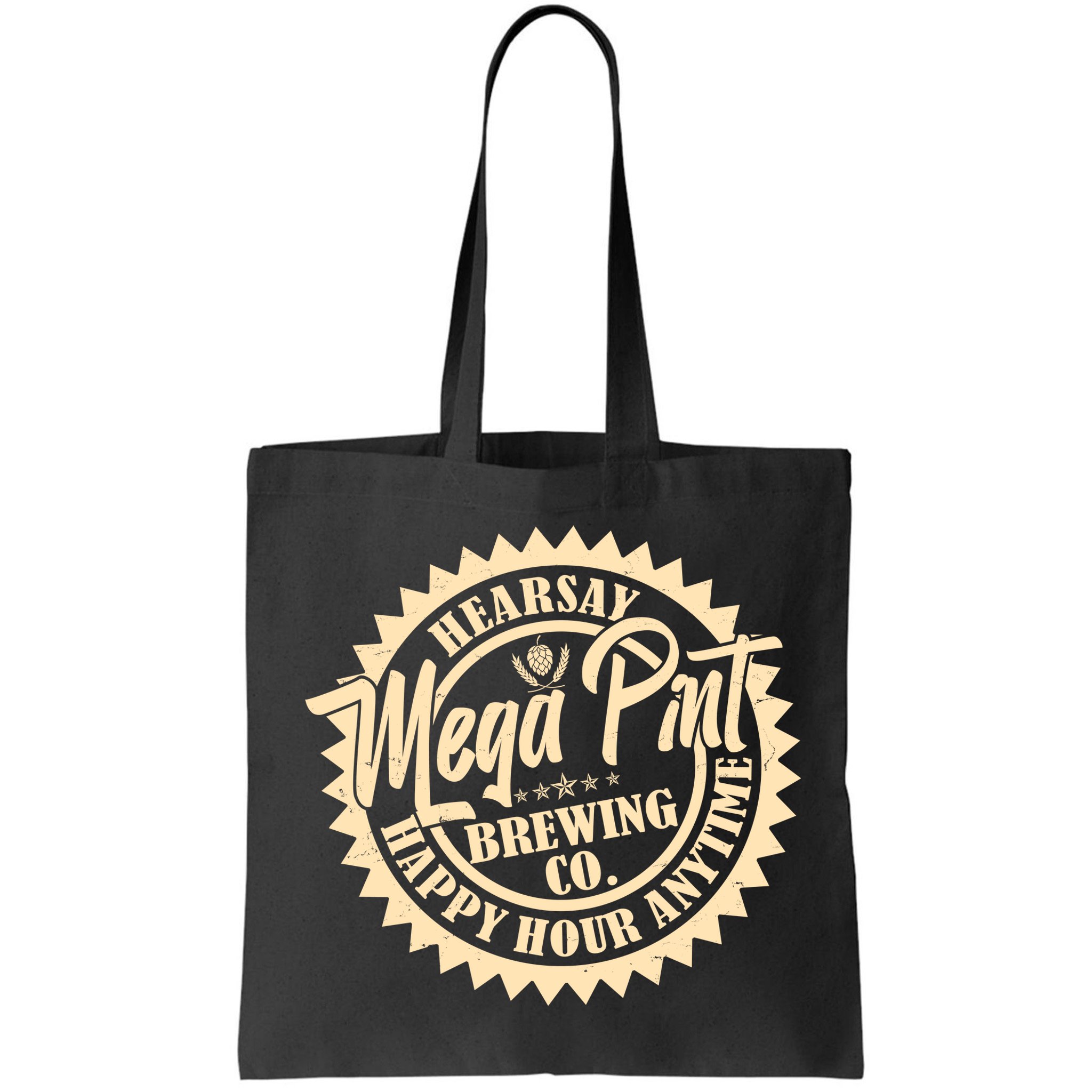 Vintage Hearsay Mega Pint Brewing Co Happy Hour Anytime Emblem Bag