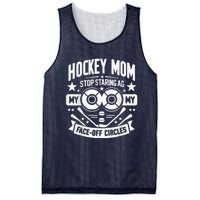 Vintage Hockey Mom Stop Staring At My Faceoff Circles Mesh Reversible Basketball Jersey Tank