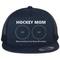 Vintage Hockey Mom Stop Staring At My Faceoff Circles Flat Bill Trucker Hat