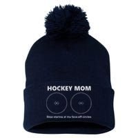 Vintage Hockey Mom Stop Staring At My Faceoff Circles Pom Pom 12in Knit Beanie