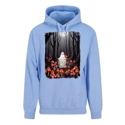 Vintage Halloween Mushroom Ghost In The Forest Gothic Unisex Surf Hoodie