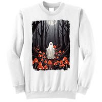 Vintage Halloween Mushroom Ghost In The Forest Gothic Sweatshirt