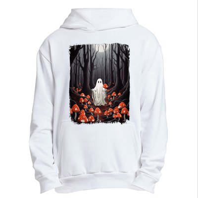 Vintage Halloween Mushroom Ghost In The Forest Gothic Urban Pullover Hoodie