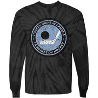 Vintage Hockey Night In Canada Hockey Player Classic Team Tie-Dye Long Sleeve Shirt