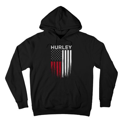 Vintage Hurley Ny Patriotic American Flag Hoodie