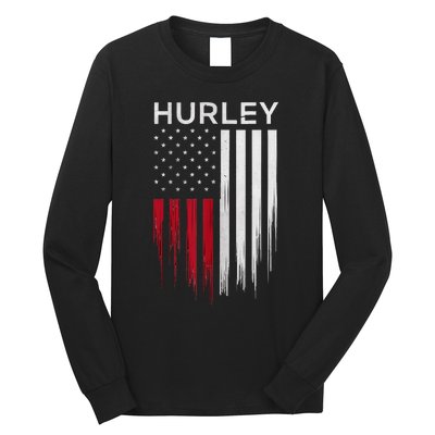 Vintage Hurley Ny Patriotic American Flag Long Sleeve Shirt