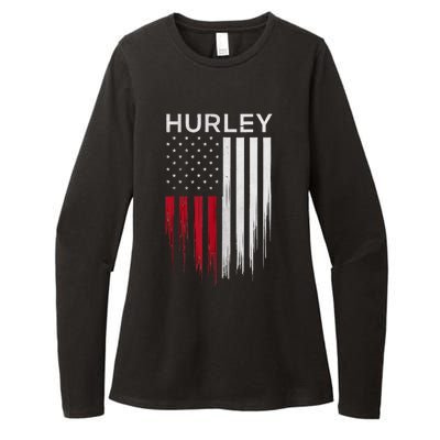 Vintage Hurley Ny Patriotic American Flag Womens CVC Long Sleeve Shirt