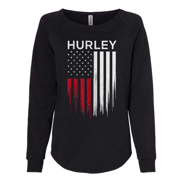 Vintage Hurley Ny Patriotic American Flag Womens California Wash Sweatshirt