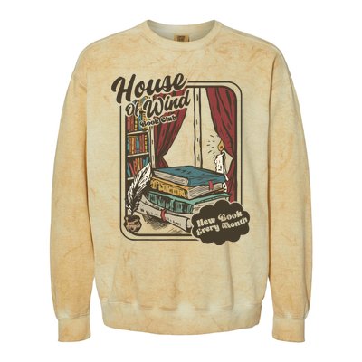 Vinatge House Of Wind Book Club Colorblast Crewneck Sweatshirt