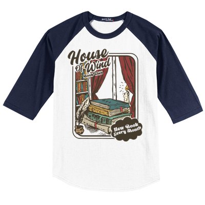 Vinatge House Of Wind Book Club Baseball Sleeve Shirt