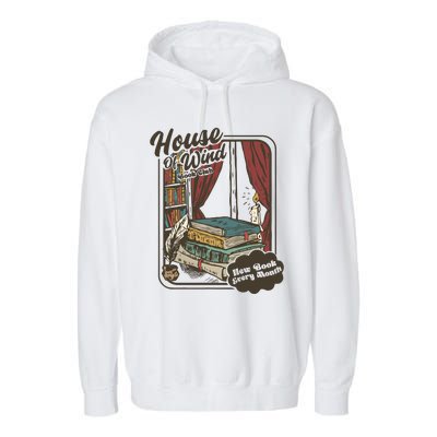 Vinatge House Of Wind Book Club Garment-Dyed Fleece Hoodie