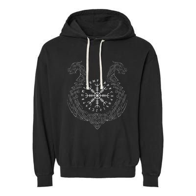 Viking Helm Of Awe Garment-Dyed Fleece Hoodie