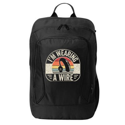 Vintage Hard Of Hearing Im Wearing A Wire Hearing Aid City Backpack