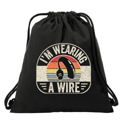 Vintage Hard Of Hearing Im Wearing A Wire Hearing Aid Drawstring Bag