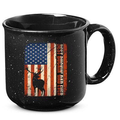 Vintage Hunter Outfit Distressed Best Buckin Dad Ever Cute Gift 15oz Campfire Ceramic Mug
