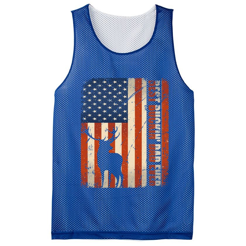 Vintage Hunter Outfit Distressed Best Buckin Dad Ever Cute Gift Mesh Reversible Basketball Jersey Tank