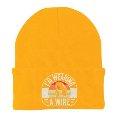 Vintage Hard Of Hearing I'm Wearing A Wire Hearing Aid Knit Cap Winter Beanie