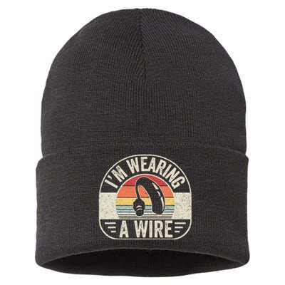 Vintage Hard Of Hearing I'm Wearing A Wire Hearing Aid Sustainable Knit Beanie