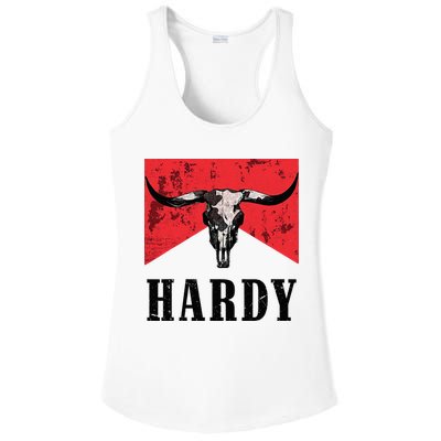 Vintage Hardy Personalized Western Style Ladies PosiCharge Competitor Racerback Tank